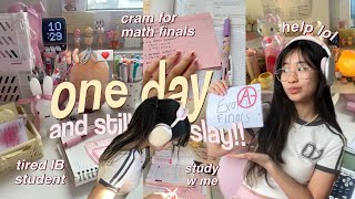 How I STUDY 24hrs BEFORE AN EXAM and still get an A STUDY VLOG ₊˚🎀📂⊹cramming intense [upl. by Valaria]