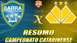 Barra Vence o Criciúma por 2 a 0 Pelo Campeonato Catarinense [upl. by Aidnama73]