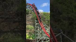 Iron Rattler Roller Coaster Front Seat 4K POV Six Flags Fiesta Texas [upl. by Dorsy]