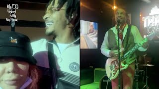 TI amp Tiny Are Speechless After Watching Son Messiahs Performance At Trap City Cafe 🎸 [upl. by Melvena]