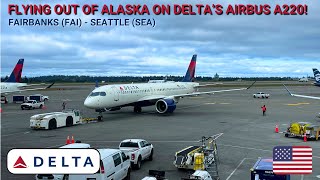 REVIEW  Delta Air Lines  Fairbanks FAI  Seattle SEA  Airbus A220300  Economy [upl. by Ynes832]