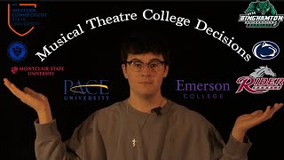 college decision reactions 20232024 bfa musical theatre [upl. by Gilford]