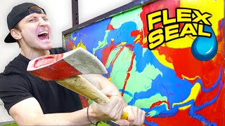 100 LAYERS OF FLEX SEAL DANGER ALERT UNBREAKABLE WALL [upl. by Wildon]