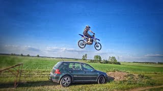 SKOCZYŁEM CROSSEM NAD AUTEMDIRT BIKE JUMP OVER CAR [upl. by Siuqramed687]