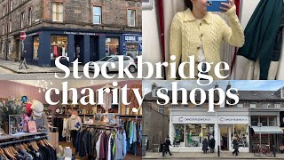 Tour of Stockbridges Charity Shops  Thrift Shopping in Edinburgh [upl. by Gimble]