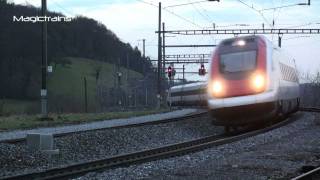 SBB Personenzüge am Bözbergtunnel mit RABe 523 Re 44 460 und ICN [upl. by Aredna]