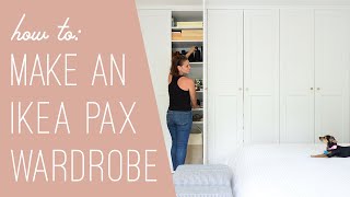 Making An Ikea Pax Wardrobe Look BuiltIn TIMELAPSE [upl. by Hsivat]