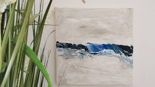 Acryl malen ganz einfach  abstrakt Die Welle für Anfänger  Easy Acrylicpainting for Beginners [upl. by Eoin]