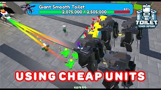 Using cheap units in nightmare mode Toilet Tower DefenseGood strategy [upl. by Ayalahs]