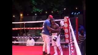 ISAAC DOGBOE VS AMINU TURKSON BY PETER QUAO ADATTOR Isaac gained sixth round technical knockout [upl. by Larianna]