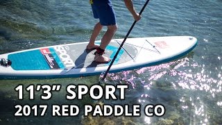 2017 Red Paddle Co 113quot Sport inflatable stand up paddle board  walk around [upl. by Enilorac]