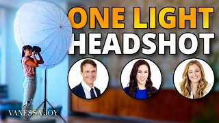 EASY professional headshot photography w ONE light [upl. by Ettegirb]