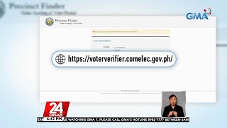 Comelec Precinct Finder magagamit na online  24 Oras [upl. by Ahsetal]