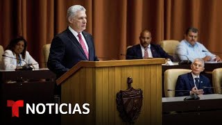 El gobernante cubano Miguel DíazCanel habla en televisión tras las protestas históricas [upl. by Reinertson]