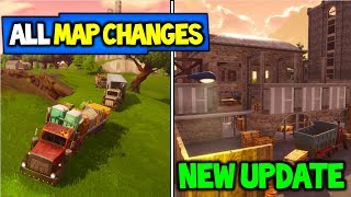 ALL NEW MAP CHANGES DUSTY REBUILD  TILTED TOWERS POLICE STATION FORTNITE UPDATE V520 [upl. by Skolnik443]