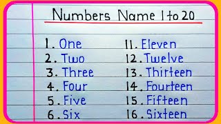 1 to 20 number name  1 to 20 spelling  one to twenty spelling in English [upl. by Tumer]