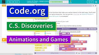 Codeorg Lesson 2810 Project  Design a Game  Tutorial with Answers  CS Discoveries Unit 3 [upl. by Nospmis663]