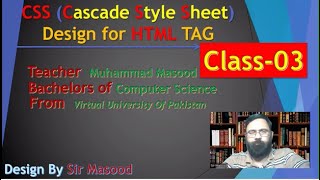 HTML with CSS Class 3 Sir Masood  div tag  inline css  internal css  margintop  layout [upl. by Atteloiv948]