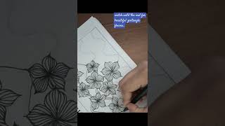 pattern design drawing easy flower  zentangle art  ZentDoodle art  art doodleart zentangle [upl. by Sonahpets]