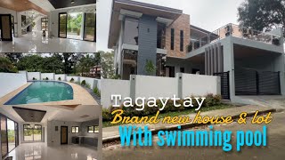 V333B24 Brand new house corner lot with swimming pool • tagaytay Philippines [upl. by Akemot667]