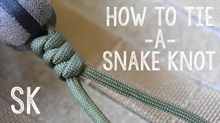 How to Tie a Paracord Snake Knot [upl. by Ymrej]