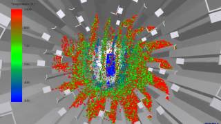 Aggregate Drum Dryer Showing Temperature using EDEM Simulation Courtesy of Astec Inc [upl. by Eltsirhc]