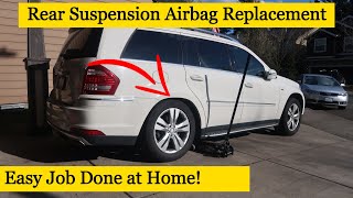 Mercedes GL Rear Suspension Airbag Replacement X164 Rear airbag replacement [upl. by Macey]