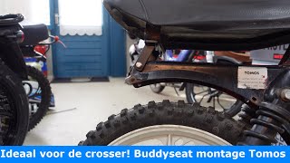 Buddyseat monteren op Tomos zonder achterdrager [upl. by Nauqe190]