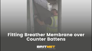 Britmet Lightweight Roofing Fitting Breather Membrane over Counter Battens [upl. by Eveam]