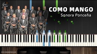 COMO MANGO Sonora Ponceña  Piano nota a nota con solo de piano [upl. by Chamkis]