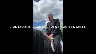 Jean Lassalle et Willy Schraen en visite en Ariège  17 mai 2024 [upl. by Pahl959]