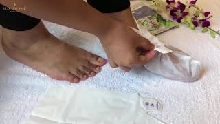 LuxaDerme Foot Peeling Mask  How to Use [upl. by Cinelli328]