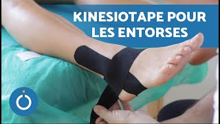 Placer une BANDE de KINÉSIOLOGIE sur la CHEVILLE 🦶🏼 Bandage Neuromusculaire Cheville [upl. by Rogerio]