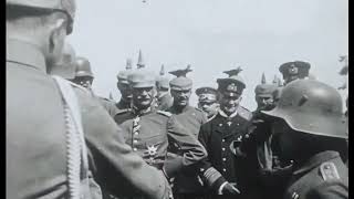 Kaiser Wilhelm II visit German Troops on Western Front in 1917 rare WW1 footage German Empire [upl. by Ollie]