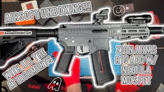 AIRSOFT UNBOXING  ZION ARMS R15 W ETU  NEW AIRSOFT GUNS [upl. by Akselaw]