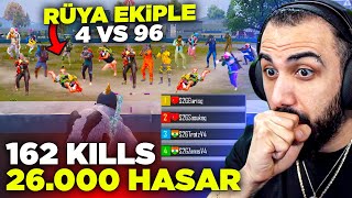 162 KILLS DÜNYA REKORU KIRDIK 😮 EKİPLE YILLAR SONRA 4 VS 96 w Sasuke Trotz Zenos  PUBG MOBILE [upl. by Goldwin72]