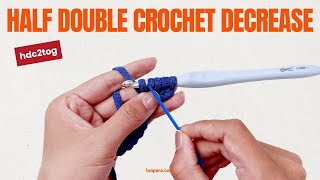 Half Double Crochet Decrease hdc2tog  Easiest Beginner Tutorial [upl. by Nnelg]