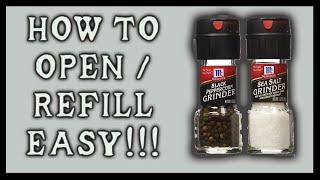 Easiest Way to Open and Refill McCormick Pepper Grinder  Salt Grinder [upl. by Kelton]