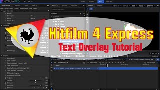 TEXT OVERLAY TUTORIAL  HITFILM 4 EXPRESS [upl. by Ainig]