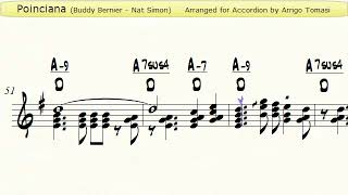 Poinciana Buddy Bernier  Nat Simon  Accordion Sheet music [upl. by Peria]