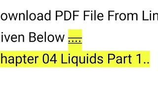 Liquids Chapter 04 Part 1 Easy Notes With Proper HeadingsManometric Method [upl. by Zevahc]