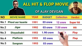 Ajay Devgan all movie verdict Ajay Devgan all movie list topalways [upl. by Klarika33]