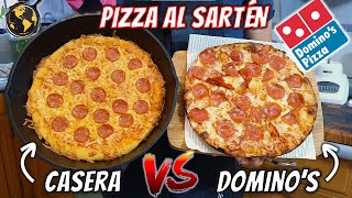 Como hacer una Pizza al Sartén estilo Dominos  Cocina Universal [upl. by Ajnotal]