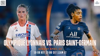 Olympique Lyonnais vs PSG  Demifinale Aller De LUEFA Womens Champions League [upl. by Osnerol]