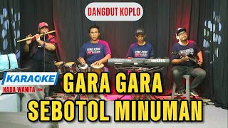 Gara Gara Sebotol Minumam Karaoke  NADA WANITA [upl. by Koslo]