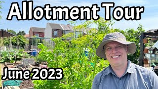 June 2023 Full Allotment Tour  Allotment Vegetable Garden Manchester UK [upl. by Oraneg]