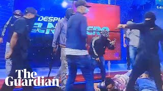 Footage shows armed gang storming studio live on Ecuadorian TV station [upl. by Faso55]