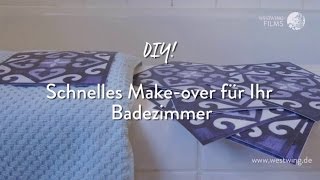 DIY Bad Makover Fließen überkleben  WESTWING StyleTipps [upl. by Sou]