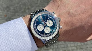 Breitling Navitimer B01 Chronograph 46 blue [upl. by Litnahs341]