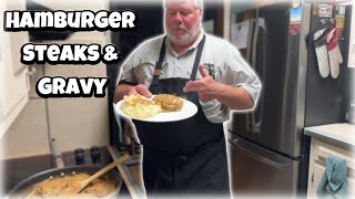 Hamburger Steaks amp Gravy  Fat Daddy Eats Recipe [upl. by Suzi]